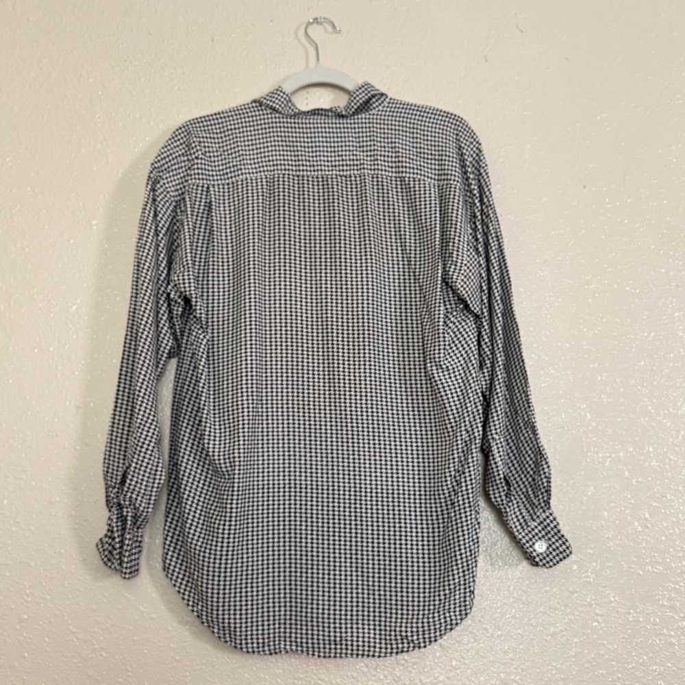 Charter Club Vintage 100% Silk Houndstooth Print Blouse - Picture 2 of 5